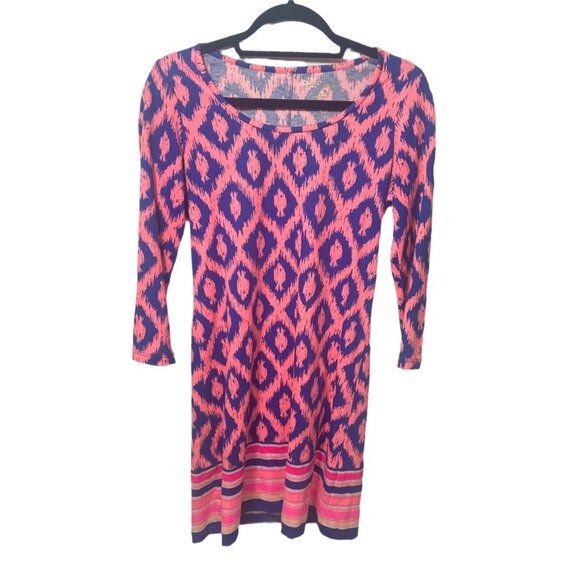 NWOT Lilly Pulitzer Beacon T-shirt Dress Pink and Blue Size XS - Picture 4 of 7